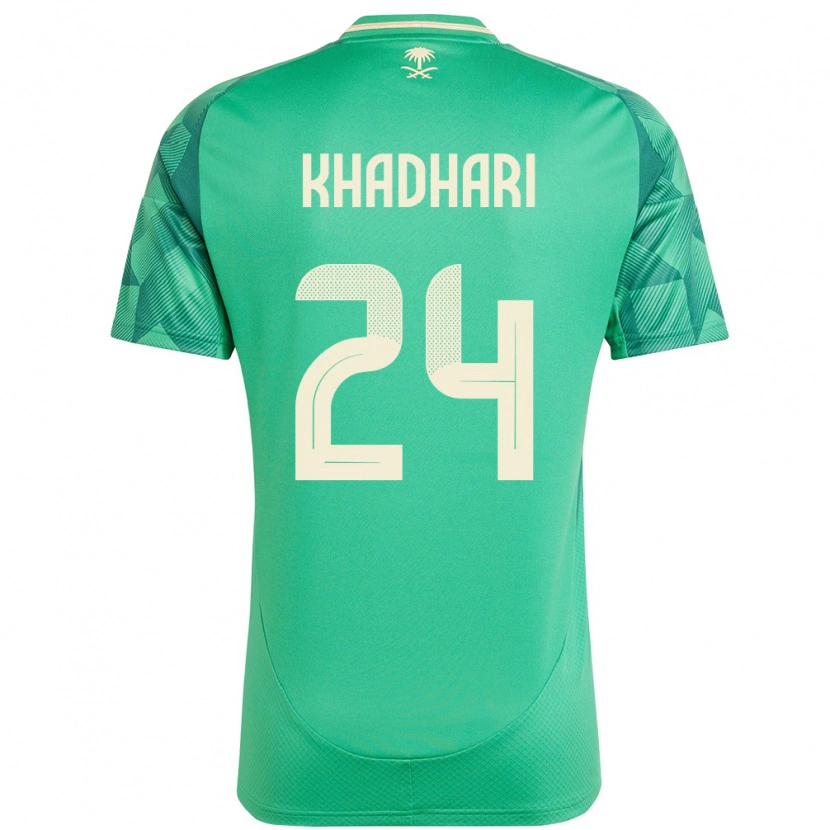 Danxen Dětské Saúdská Arábie Murad Khadhari #24 Zelený Domů Hráčské Dresy 24-26 Dres