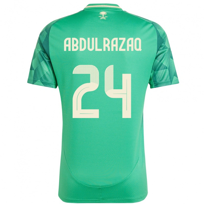 Danxen Dětské Saúdská Arábie Aseel Abdulrazaq #24 Zelený Domů Hráčské Dresy 24-26 Dres