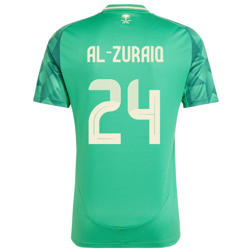 Danxen Dětské Saúdská Arábie Saeed Ibrahim Al-Zuraiq #24 Zelený Domů Hráčské Dresy 24-26 Dres
