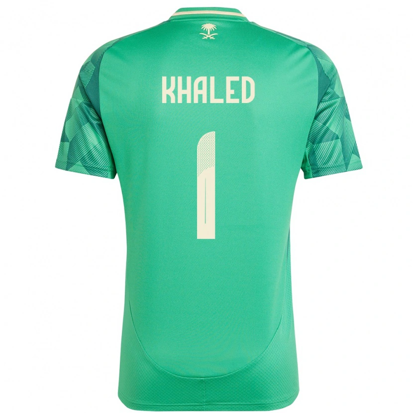 Danxen Dětské Saúdská Arábie Sarah Khaled #1 Zelený Domů Hráčské Dresy 24-26 Dres