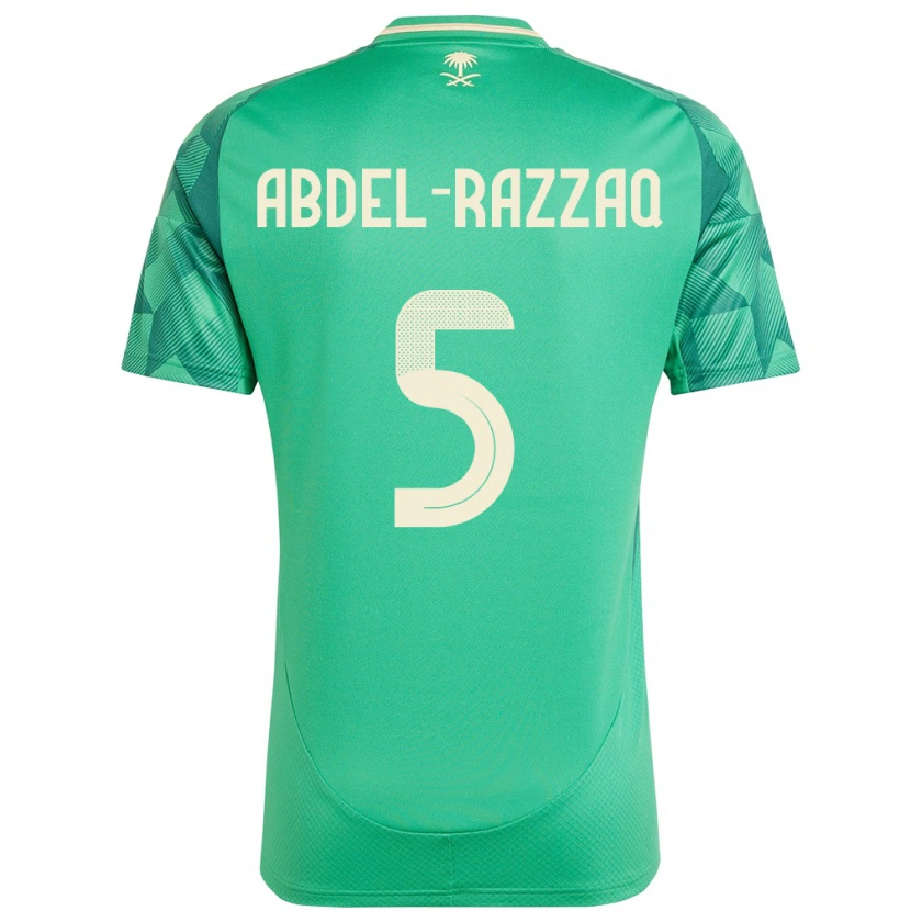 Danxen Dětské Saúdská Arábie Lana Abdel Razzaq #5 Zelený Domů Hráčské Dresy 24-26 Dres