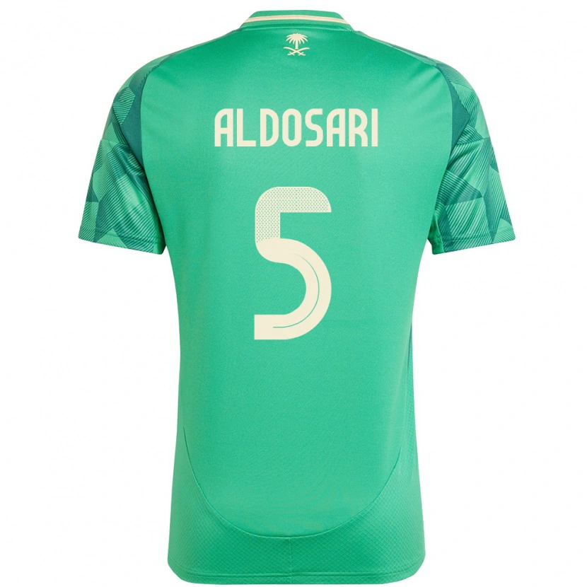 Danxen Dětské Saúdská Arábie Mohammed Aldosari #5 Zelený Domů Hráčské Dresy 24-26 Dres