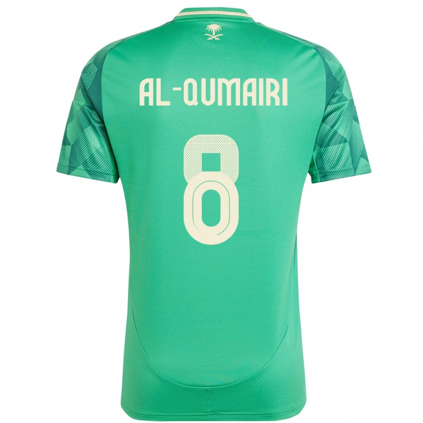 Danxen Dětské Saúdská Arábie Nawaf Al Qumairi #8 Zelený Domů Hráčské Dresy 24-26 Dres