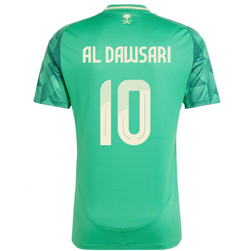 Danxen Dětské Saúdská Arábie Salem Al Dawsari #10 Zelený Domů Hráčské Dresy 24-26 Dres
