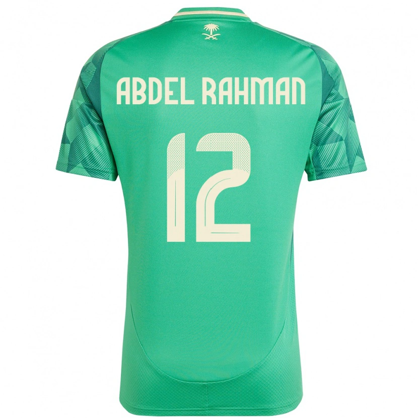 Danxen Dětské Saúdská Arábie Mona Abdel Rahman #12 Zelený Domů Hráčské Dresy 24-26 Dres