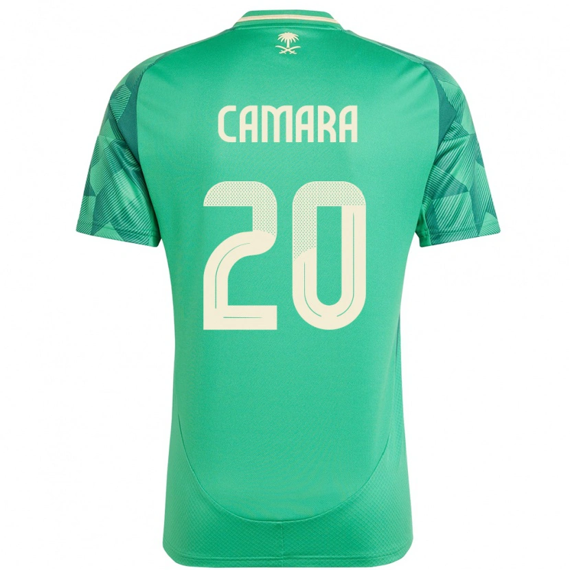 Danxen Dětské Saúdská Arábie Haroune Camara #20 Zelený Domů Hráčské Dresy 24-26 Dres