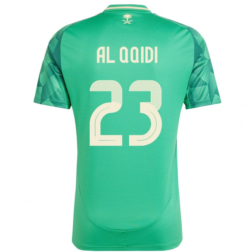 Danxen Dětské Saúdská Arábie Nawaf Al Qqidi #23 Zelený Domů Hráčské Dresy 24-26 Dres