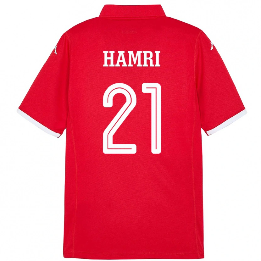 Danxen Dětské Tunisko Rabii Hamri #21 Červený Domů Hráčské Dresy 24-26 Dres