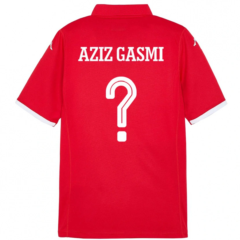 Danxen Dětské Tunisko Mohamd Aziz Gasmi #0 Červený Domů Hráčské Dresy 24-26 Dres