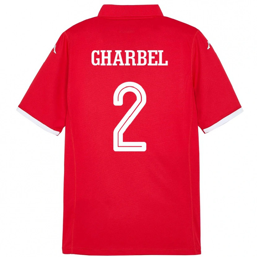 Danxen Dětské Tunisko Mahmoud Gharbel #2 Červený Domů Hráčské Dresy 24-26 Dres