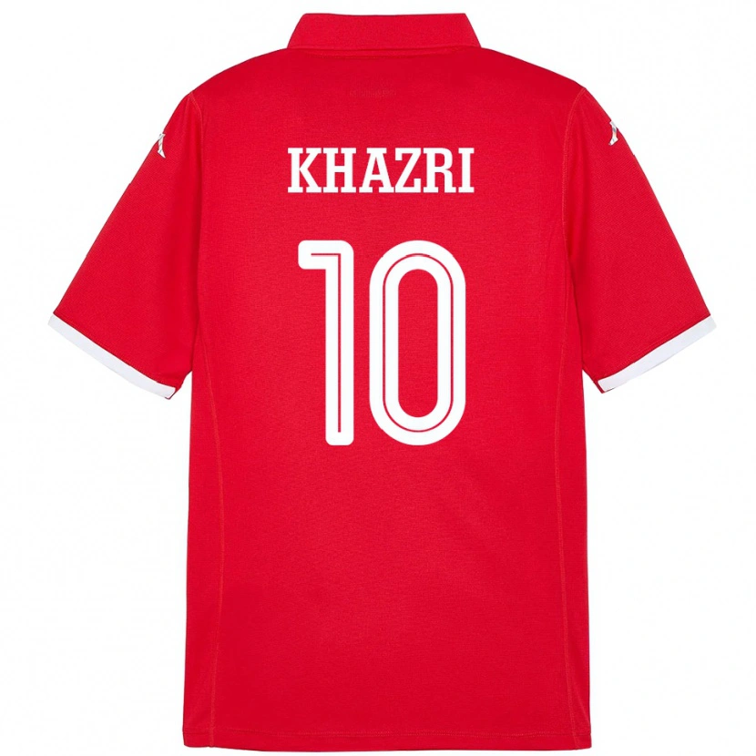Danxen Dětské Tunisko Wahbi Khazri #10 Červený Domů Hráčské Dresy 24-26 Dres