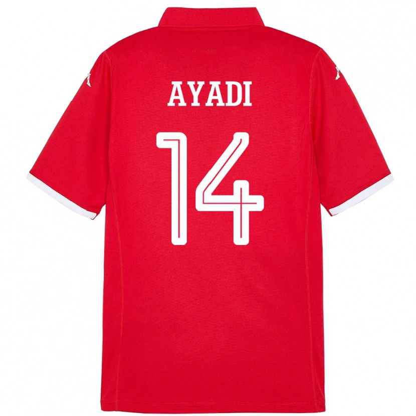 Danxen Dětské Tunisko Ghada Ayadi #14 Červený Domů Hráčské Dresy 24-26 Dres