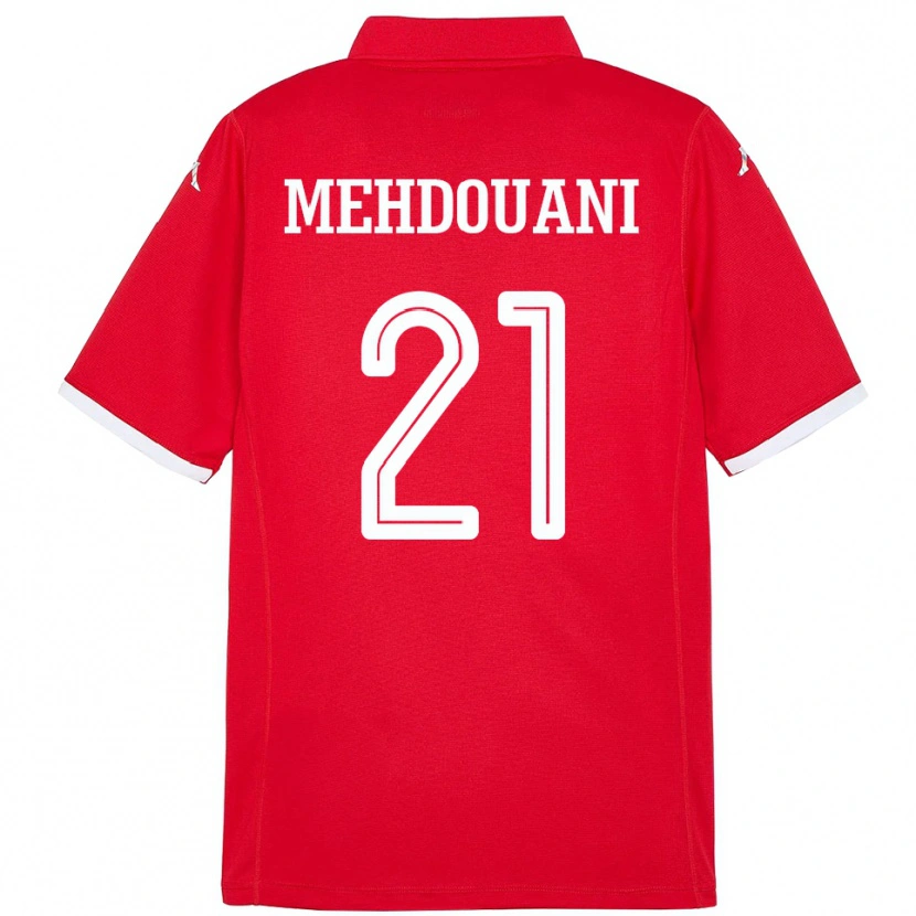 Danxen Dětské Tunisko Firas Mehdouani #21 Červený Domů Hráčské Dresy 24-26 Dres