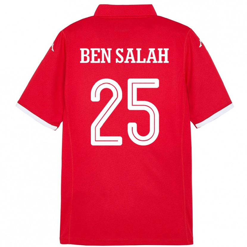 Danxen Dětské Tunisko Heni Ben Salah #25 Červený Domů Hráčské Dresy 24-26 Dres