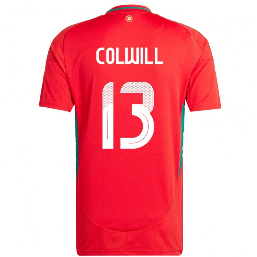 Danxen Dětské Wales Rubin Colwill #13 Červený Domů Hráčské Dresy 24-26 Dres