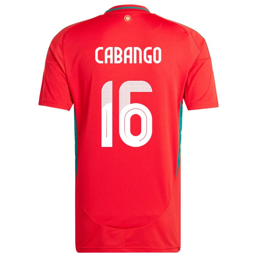 Danxen Dětské Wales Ben Cabango #16 Červený Domů Hráčské Dresy 24-26 Dres