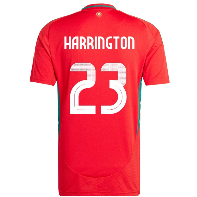 Danxen Dětské Wales David Harrington #23 Červený Domů Hráčské Dresy 24-26 Dres