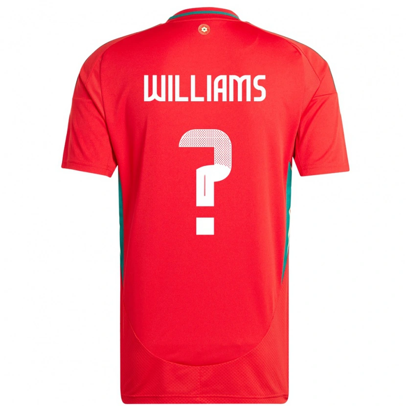 Danxen Dětské Wales George Williams #0 Červený Domů Hráčské Dresy 24-26 Dres