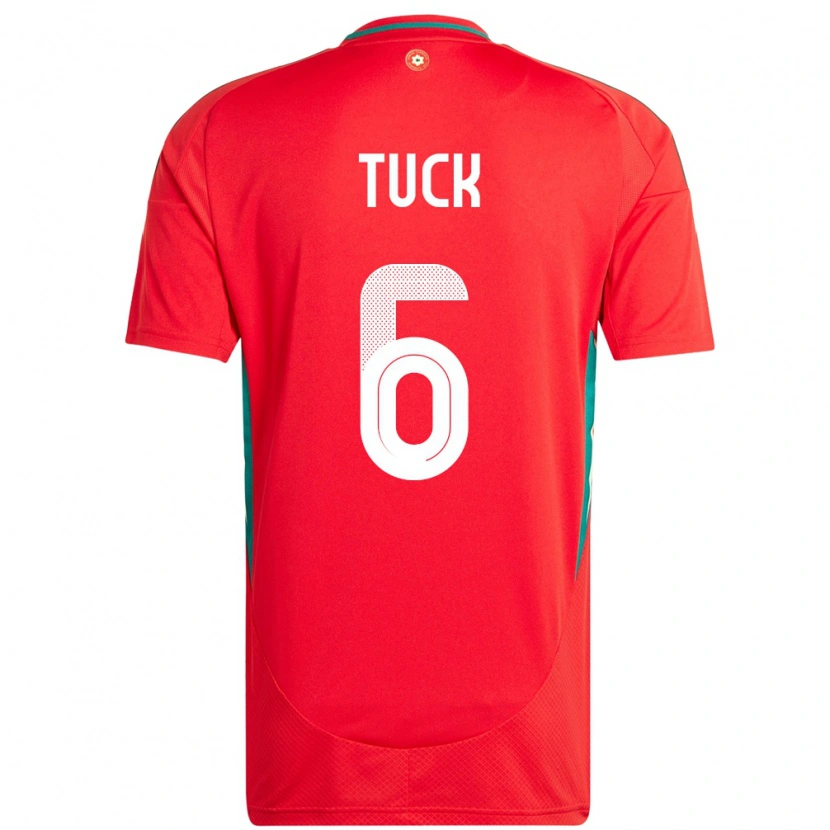 Danxen Dětské Wales Alfie Tuck #6 Červený Domů Hráčské Dresy 24-26 Dres