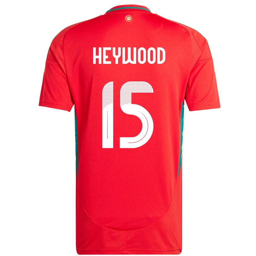 Danxen Dětské Wales Carter Heywood #15 Červený Domů Hráčské Dresy 24-26 Dres