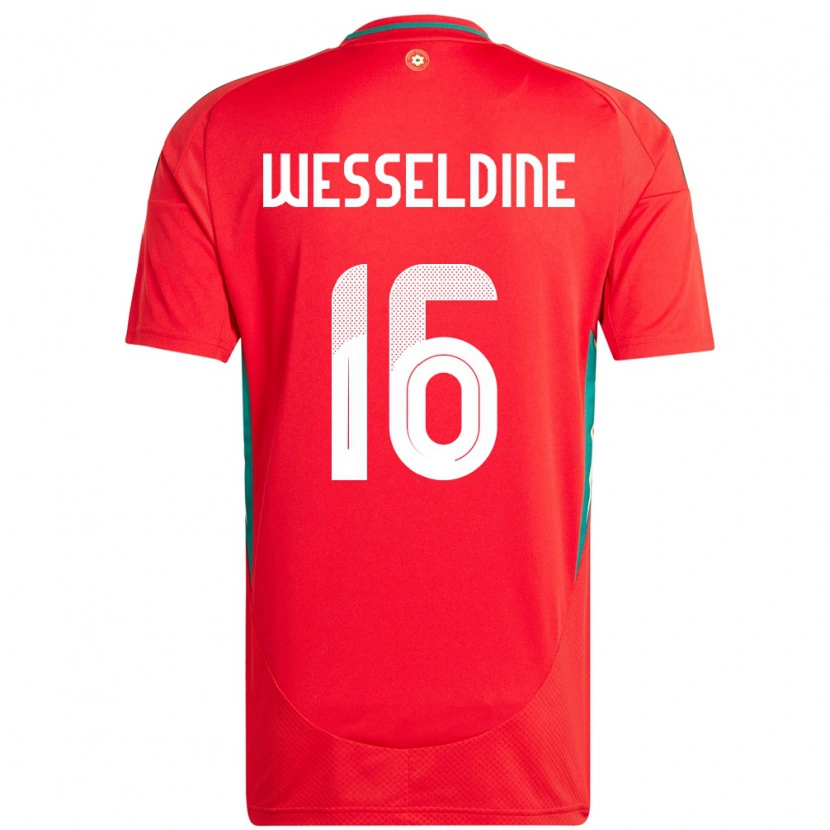 Danxen Dětské Wales Charlie Wesseldine #16 Červený Domů Hráčské Dresy 24-26 Dres