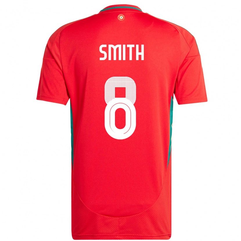 Danxen Dětské Wales Matt Smith #8 Červený Domů Hráčské Dresy 24-26 Dres