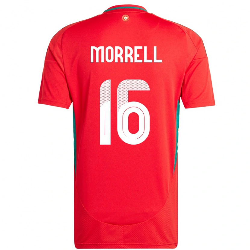 Danxen Dětské Wales Joe Morrell #16 Červený Domů Hráčské Dresy 24-26 Dres