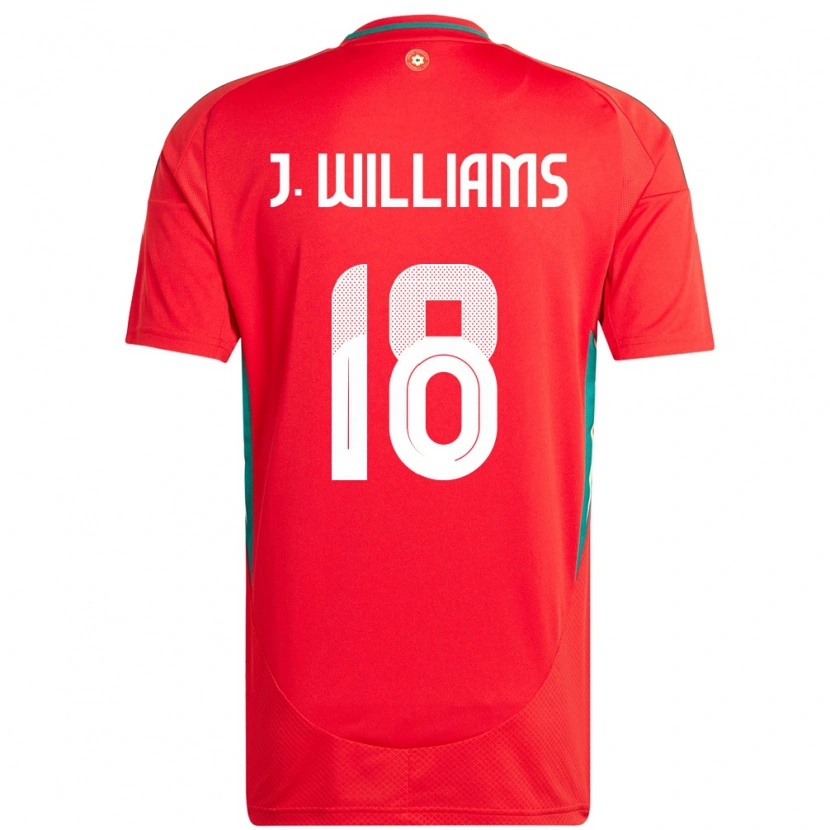 Danxen Dětské Wales Jonathan Williams #18 Červený Domů Hráčské Dresy 24-26 Dres