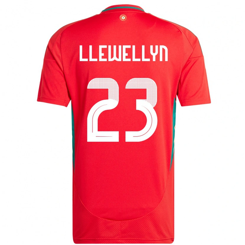 Danxen Dětské Wales Ffion Llewellyn #23 Červený Domů Hráčské Dresy 24-26 Dres