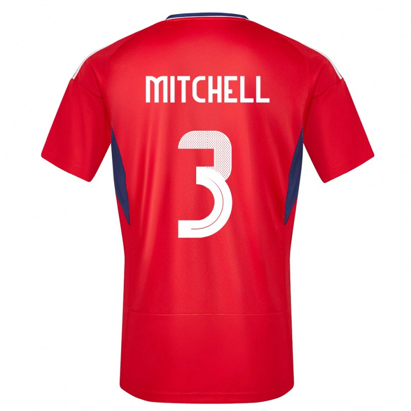 Danxen Dětské Kostarika Jeyland Mitchell #3 Červené Domů Hráčské Dresy 24-26 Dres