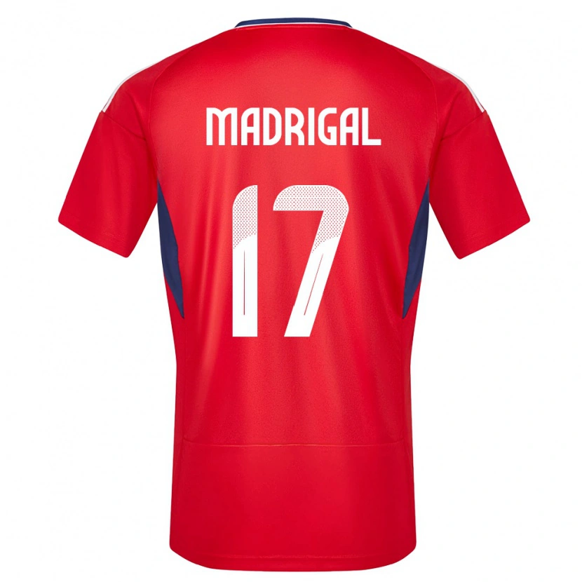 Danxen Dětské Kostarika Warren Madrigal #17 Červené Domů Hráčské Dresy 24-26 Dres