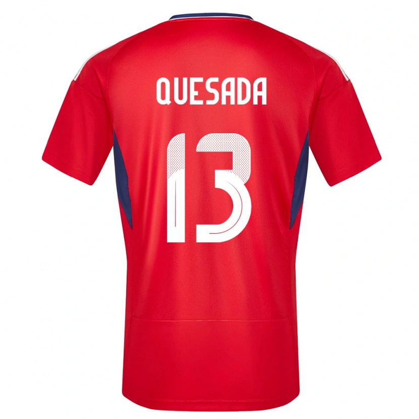 Danxen Dětské Kostarika Sebastián Quesada #13 Červené Domů Hráčské Dresy 24-26 Dres