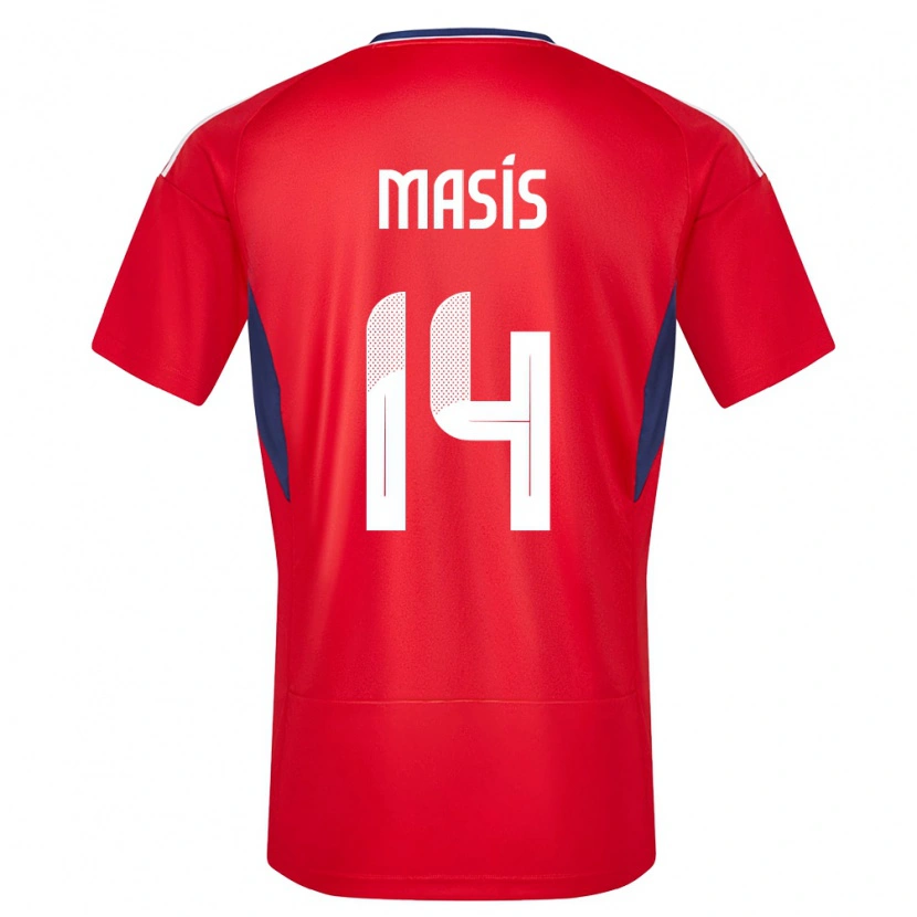 Danxen Dětské Kostarika Dylan Masís #14 Červené Domů Hráčské Dresy 24-26 Dres