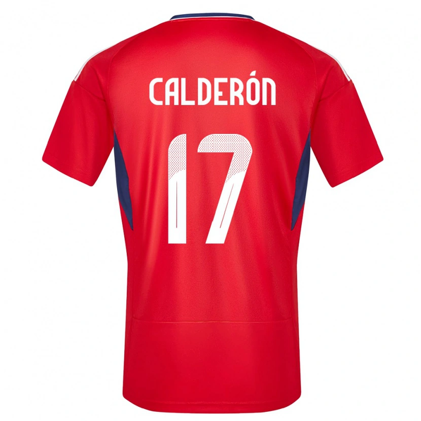 Danxen Dětské Kostarika Brayan Calderón #17 Červené Domů Hráčské Dresy 24-26 Dres