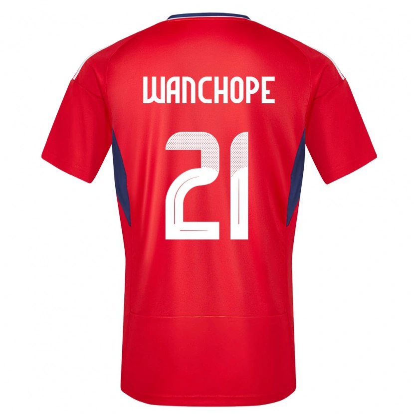 Danxen Dětské Kostarika Matías Wanchope #21 Červené Domů Hráčské Dresy 24-26 Dres
