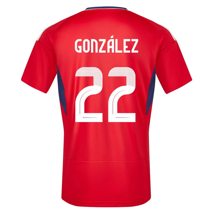 Danxen Dětské Kostarika Kenneth González #22 Červené Domů Hráčské Dresy 24-26 Dres