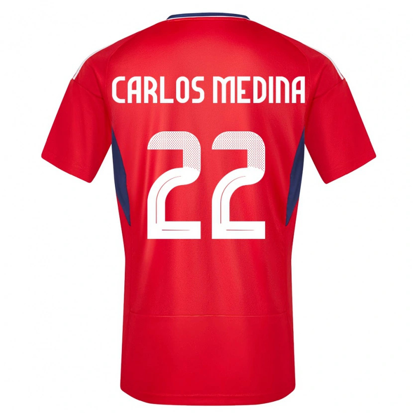 Danxen Dětské Kostarika Luis Carlos Medina #22 Červené Domů Hráčské Dresy 24-26 Dres