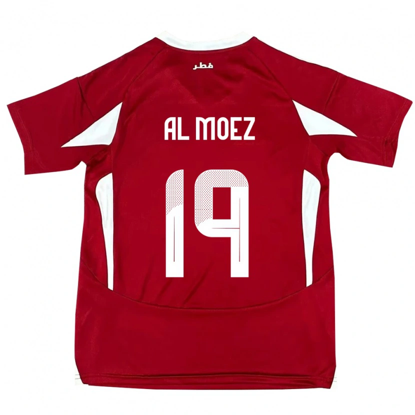 Danxen Dětské Katar Almoez Ali #19 Červený Domů Hráčské Dresy 24-26 Dres