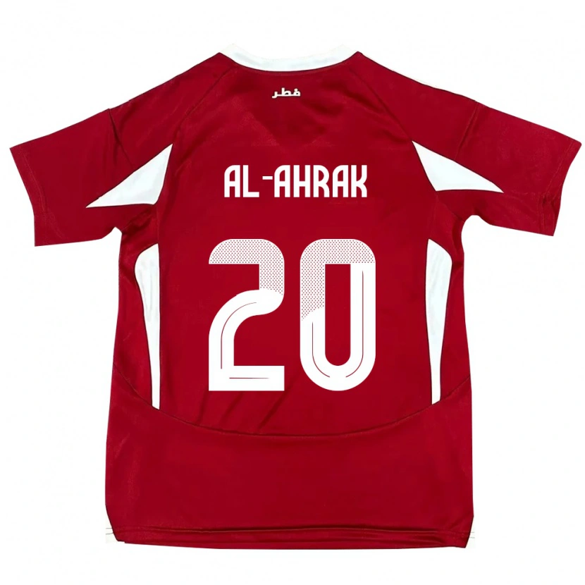 Danxen Dětské Katar Abdullah Al-Ahrak #20 Červený Domů Hráčské Dresy 24-26 Dres
