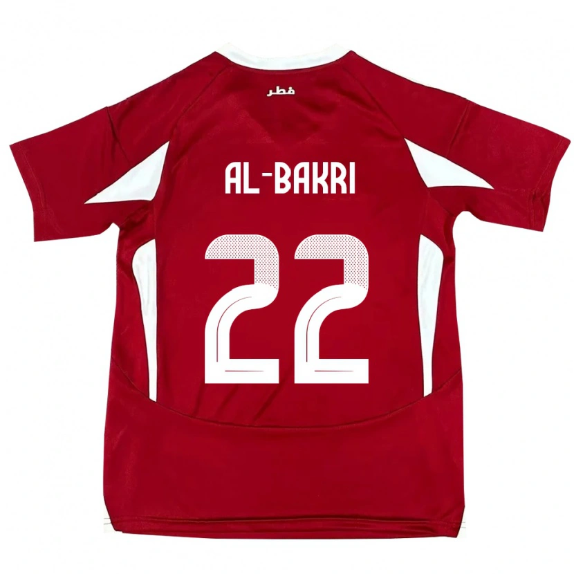 Danxen Dětské Katar Mohamed Al-Bakri #22 Červený Domů Hráčské Dresy 24-26 Dres