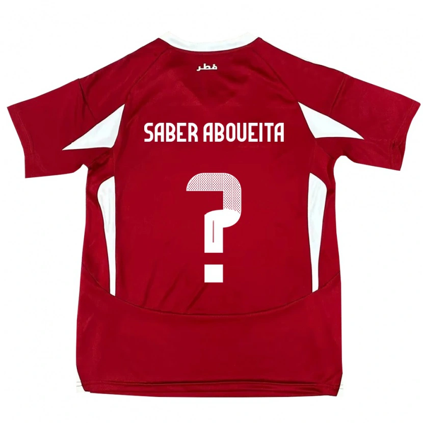 Danxen Dětské Katar Ahmed Saber Aboueita #0 Červený Domů Hráčské Dresy 24-26 Dres