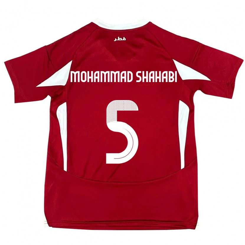 Danxen Dětské Katar Ali Mohammad Shahabi #5 Červený Domů Hráčské Dresy 24-26 Dres