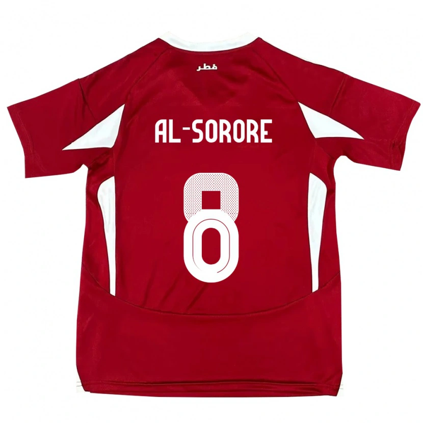 Danxen Dětské Katar Asma Al Sorore #8 Červený Domů Hráčské Dresy 24-26 Dres