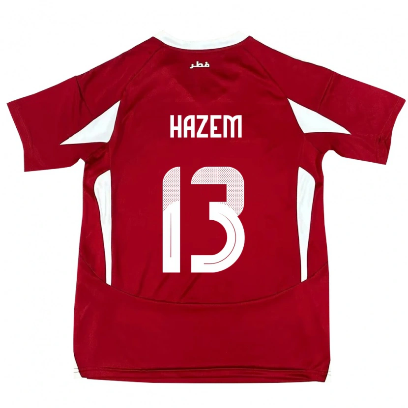 Danxen Dětské Katar Hazem Shehata #13 Červený Domů Hráčské Dresy 24-26 Dres