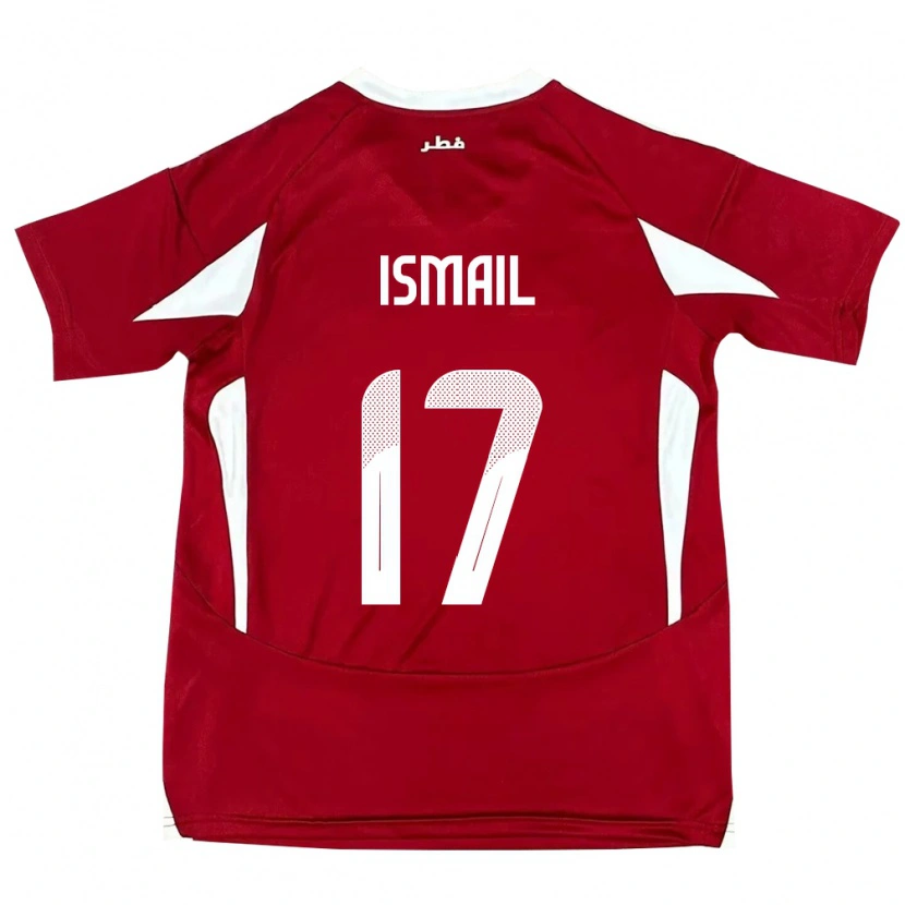Danxen Dětské Katar Ismail Mohamad #17 Červený Domů Hráčské Dresy 24-26 Dres