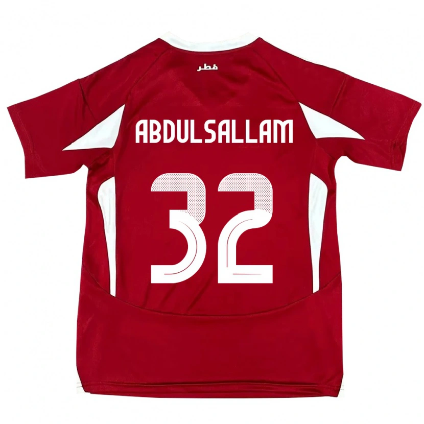 Danxen Dětské Katar Jassem Gaber Abdulsallam #32 Červený Domů Hráčské Dresy 24-26 Dres