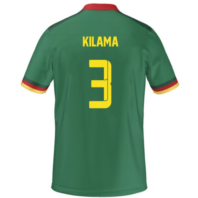 Danxen Dětské Kamerun Guy-Marcelin Kilama #3 Zelený Domů Hráčské Dresy 24-26 Dres