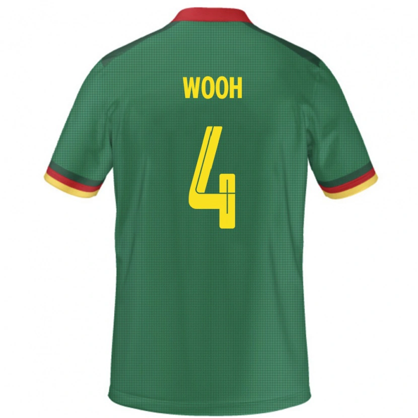 Danxen Dětské Kamerun Christopher Wooh #4 Zelený Domů Hráčské Dresy 24-26 Dres