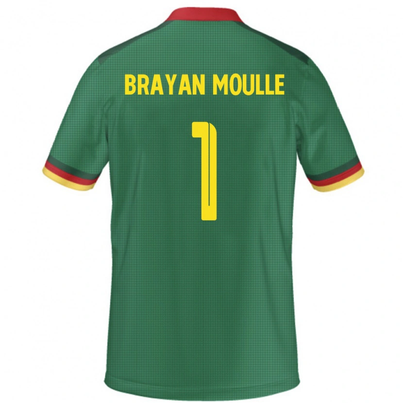 Danxen Dětské Kamerun Jason Brayan Moulle #1 Zelený Domů Hráčské Dresy 24-26 Dres