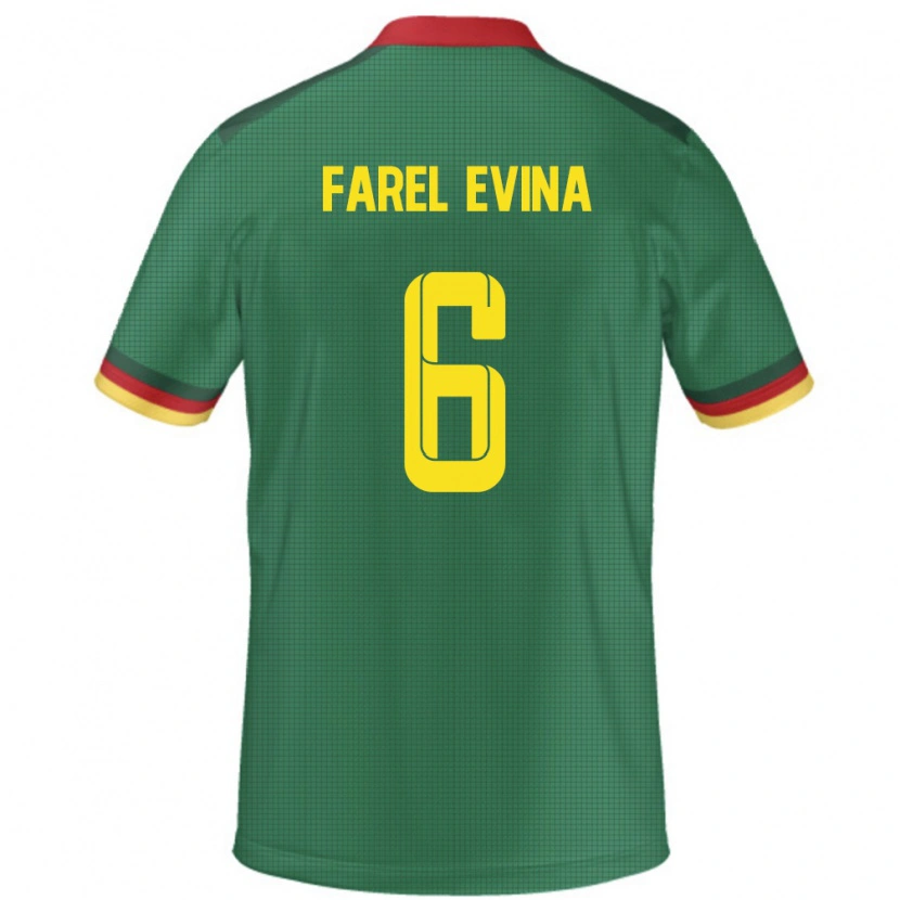 Danxen Dětské Kamerun Sony Farel Evina #6 Zelený Domů Hráčské Dresy 24-26 Dres
